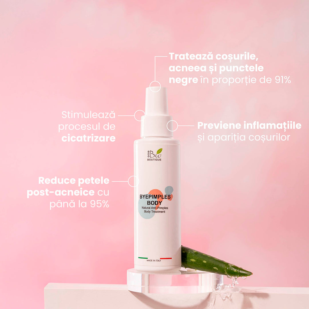 ByePimples Body – Tratament Natural Antiacnee pentru Corp | Eco Bio Boutique