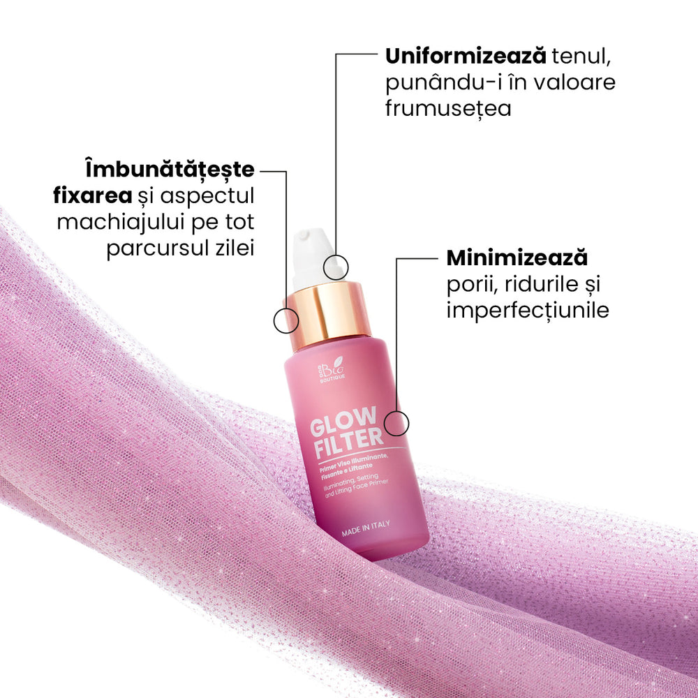 Glow Filter – Bază de machiaj iluminatoare, fixatoare, cu efect lifting | Eco Bio Boutique
