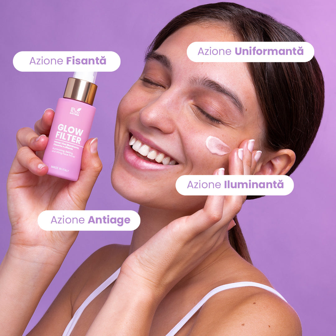 Glow Filter – Bază de machiaj iluminatoare, fixatoare, cu efect lifting | Eco Bio Boutique
