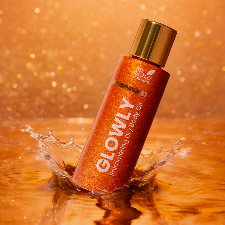 Glowly – Ulei Uscat cu Particule Aurii și Parfumat | Eco Bio Boutique
